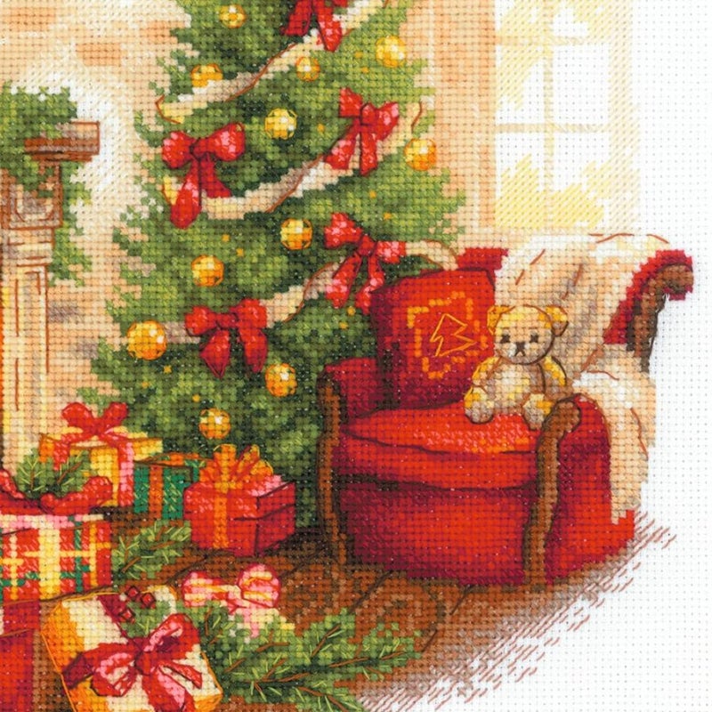 Riolis - Christmas Serenity 2265, Christmas Cross Stitch Kits 11¾"x11¾, Cross Stitch Kit for Beginners & Advanced, Cross Stitch Kits for Adults, Counted Stitching Kits, Embroidery Kit - Image 5